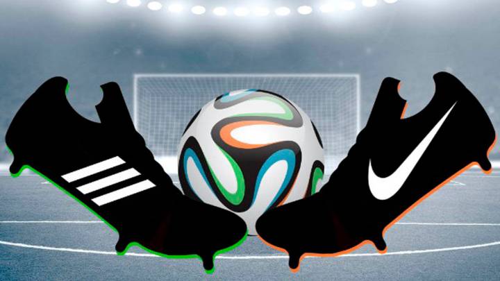 Botas de fútbol de Adidas y de Nike