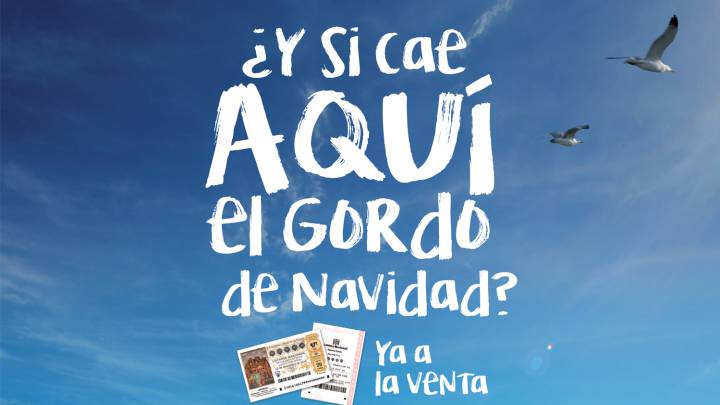 Cartel que anuncia la Lotería de Navidad