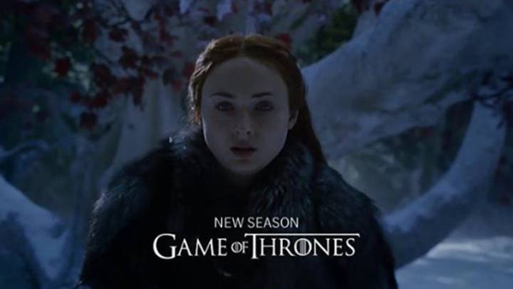 Sophie Turner caracterizada como Sansa Stark en la séptima temporada de Juego de tronos.
