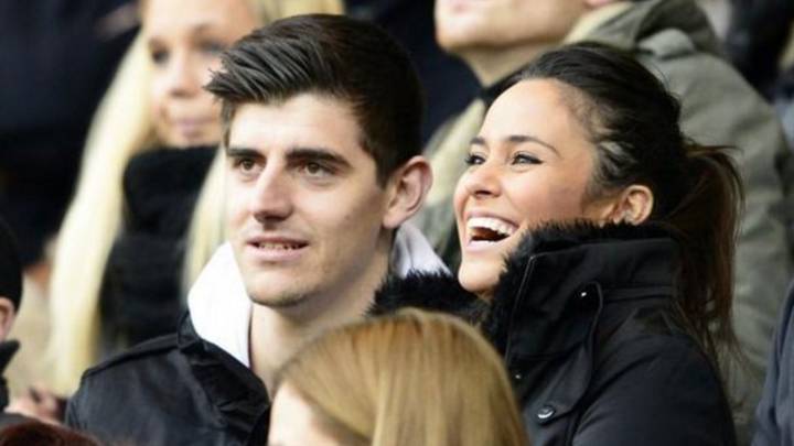 Thibaut Courtois y Marta Domínguez. Foto Twitter