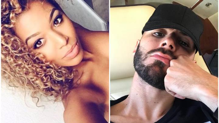 Karim Benzema y Cora Gauthier en imágenes de Instagram.