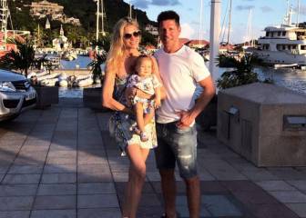 Simeone, vacaciones en San Barths junto a su mujer e hija