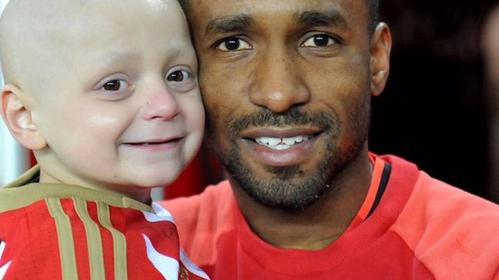 Jermain Defoe junto a Bradley Lowery en una imagen de Instagram.