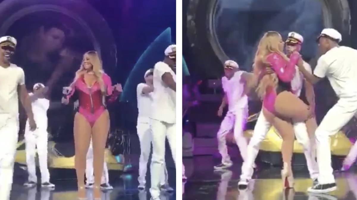 Mariah Carey objeto de burlas en la red por su "bochornoso" show. Imagen: redes sociales