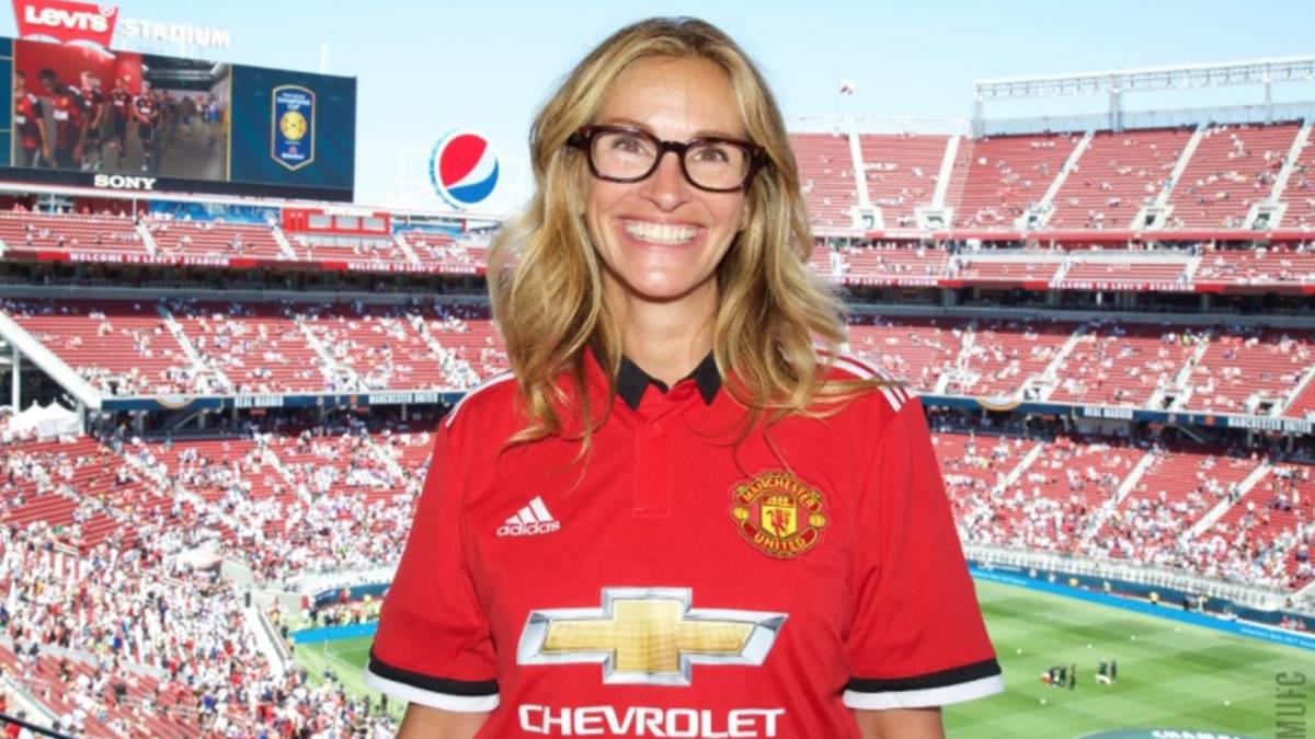 Julia Roberts ahora se declara hincha de Manchester United