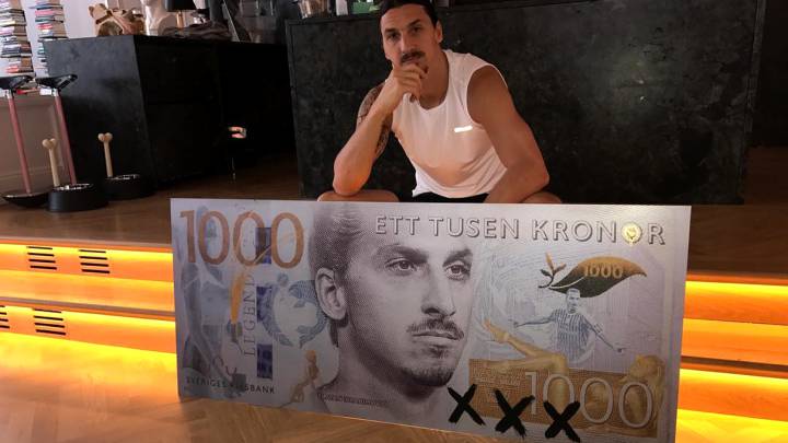 Ibrahimovic, imagen de un billete: "Tienen a Benjamin Franklin y a mí"