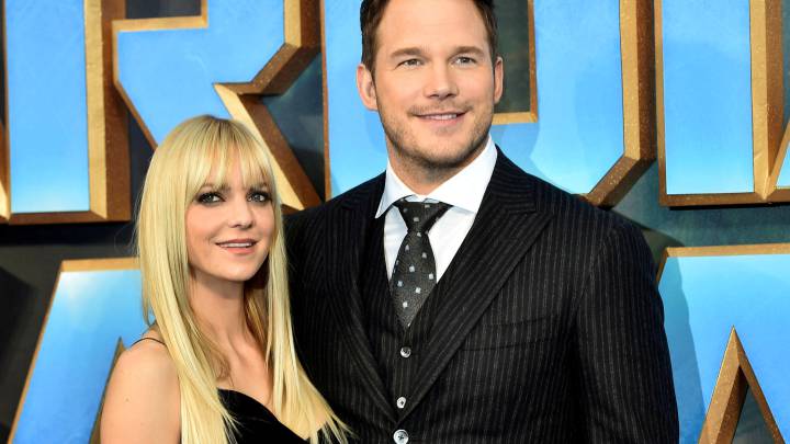 El actor Chris Pratt y Anna Faris en el estreno de Guardianes de la galaxia Vol. 2 en abril de 2017.