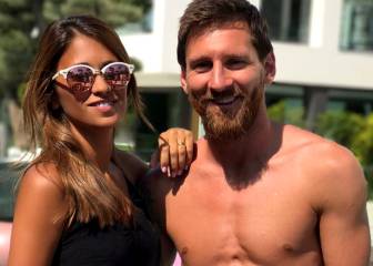 Messi presume de torso en su día libre con Antonella