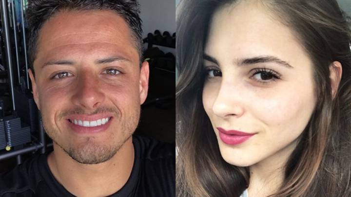 Javier Hernández 'Chicharito' y Andrea Duro en unas fotos de Instagram.