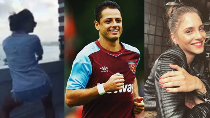 Lucía Villalón, Chicharito y Andrea Duro. Fotos Instagram
