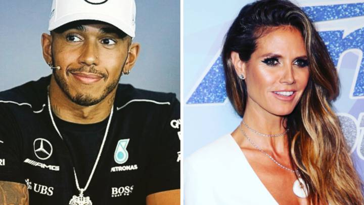 Imágenes del piloto de Fórmula 1 Lewis Hamilton y de la supermodelo alemana Heidi Klum. Fotos Instagram