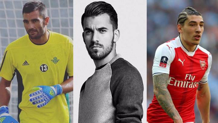 Imágenes de los futbolistas Antonio Adán, Dani Ceballos y Héctor Bellerín. Fotos Instagram