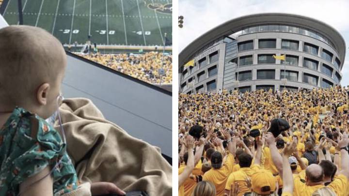 El emocionante saludo de todo un estadio a los niños de un hospital infantil. Foto: Facebook