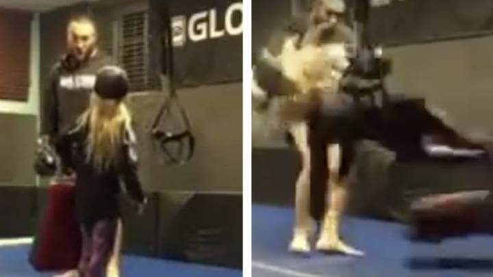 La patada de un luchador de MMA a su hija de 8 años desata la polémica. Imagen: YouTube