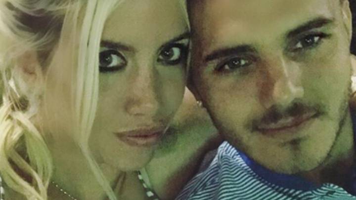 Wanda Nara y Mauro Icardi en una foto de Instagram.
