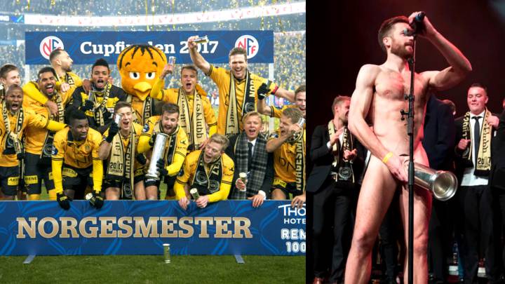 La polémica celebración de Copa del Lillestrom noruego, por Aleksander Melgalvis Andreassen