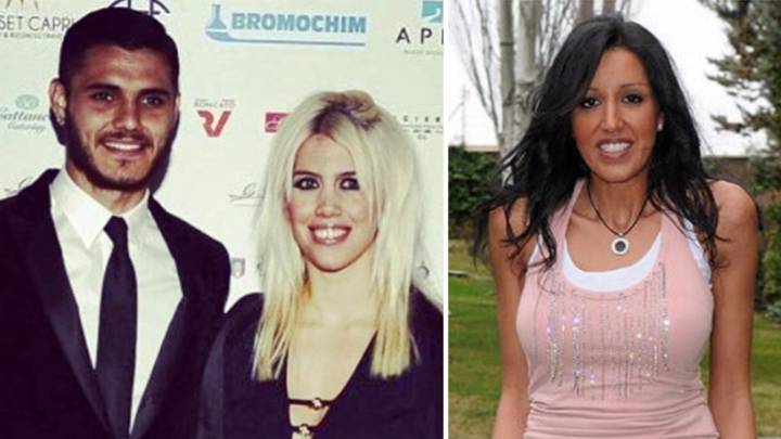 Imágenes del futbolista Mauro Icardi con su mujer y representante Wanda Nara y de Nuria Bermúdez. Fotos Instagram