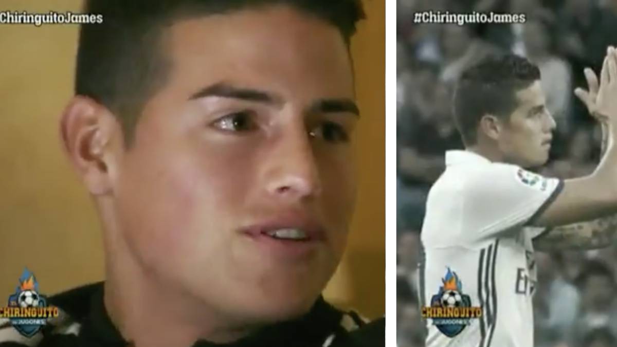 James se emociona al recordar cómo explicó a su hija que dejaba el Real Madrid. Imagen: El Chiringuito