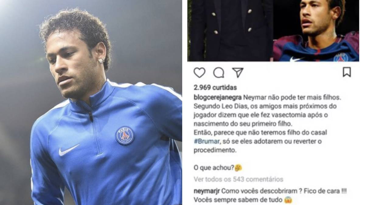 Neymar: el gran enfado del crack del PSG por el bulo de su vasectomía. Foto: Instagram
