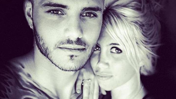 Mauro Icardi y Wanda Nara en una imagen de Instagram.