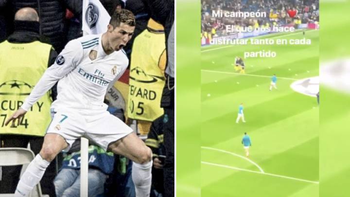 Georgina manda este vídeo con mensaje a Cristiano Ronaldo en el Madrid-PSG. Imagen: Instagram