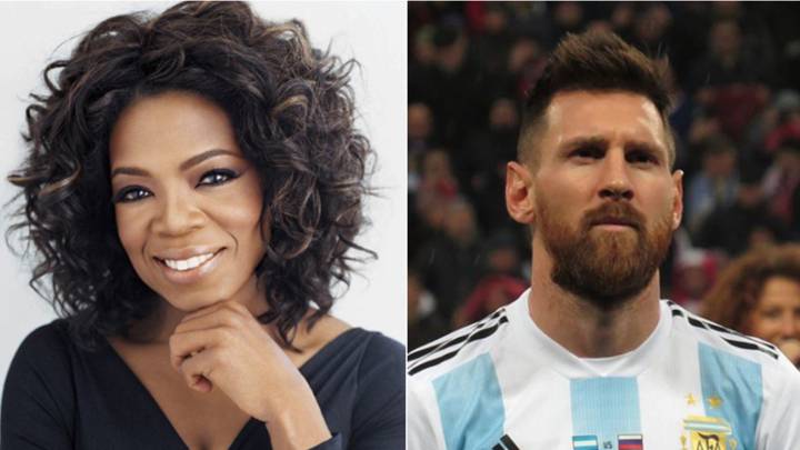 Imágenes de la comunicadora y actriz estadounidense Oprah Winfrey y del futbolista Lionel Messi como capitán de la selección argentina. Fotos Instagram