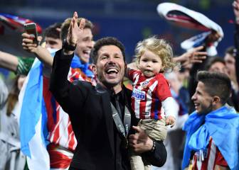 La pancarta con la que los hijos de Simeone celebraron la Europa League