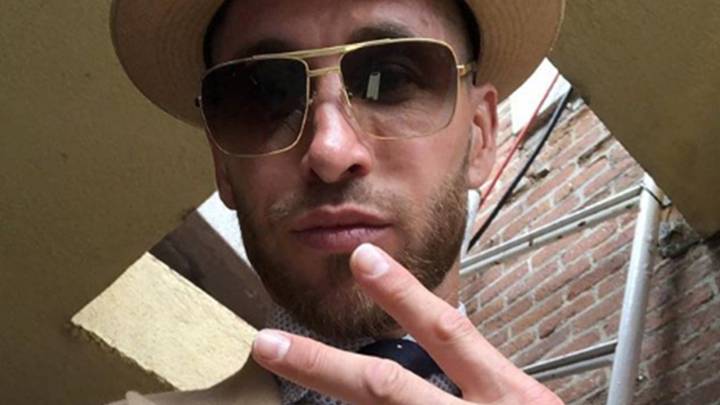 Sergio Ramos en los toros en una fotografía subida a Instagram.