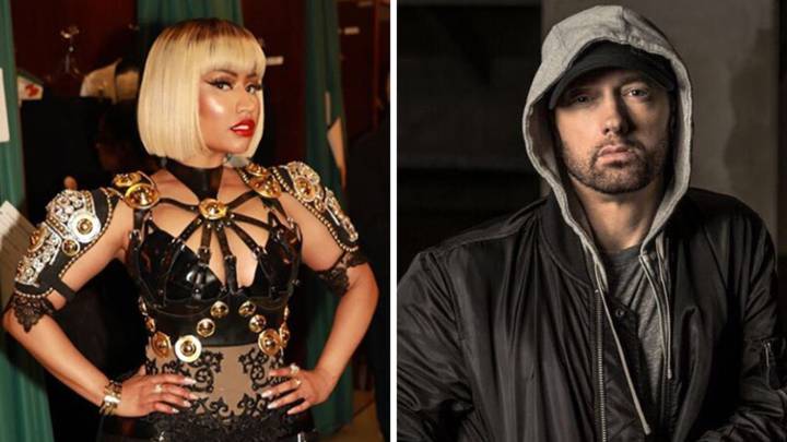 Imágenes de Nicki Minaj y de Eminem.