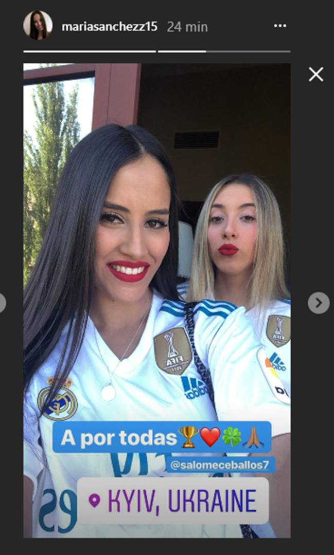 María Sánchez y Salomé Ceballos en la final de la Champions.