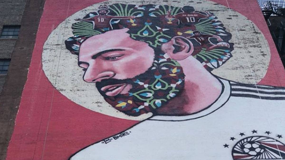 Salah muestra el espectacular tributo que tiene en Times Square