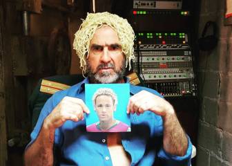 Cantona se burla de Neymar imitando así su peinado