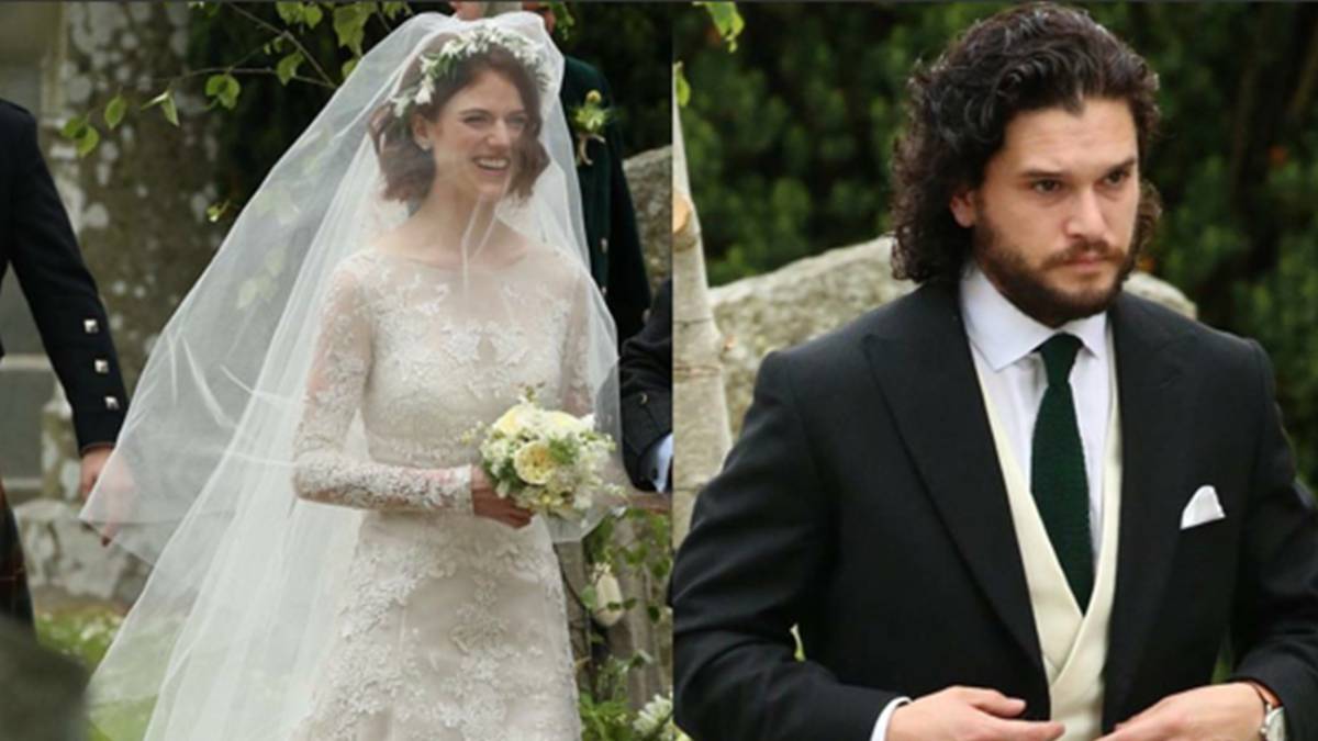 Kit Harrington y Rose Leslie se casan rodeados del elenco de ‘Juego de Tronos’