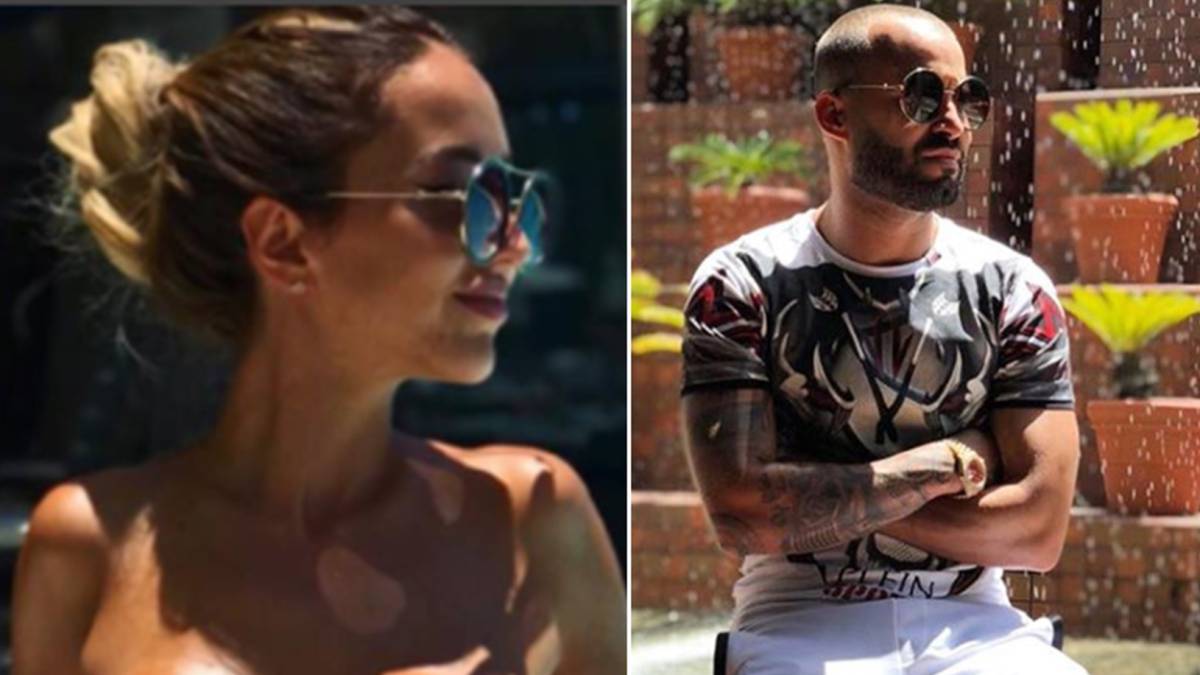 Imágenes de Aurah Ruiz en topless y de Jesé Rodríguez sentado y relajado en un jardín. Fotos Instagram