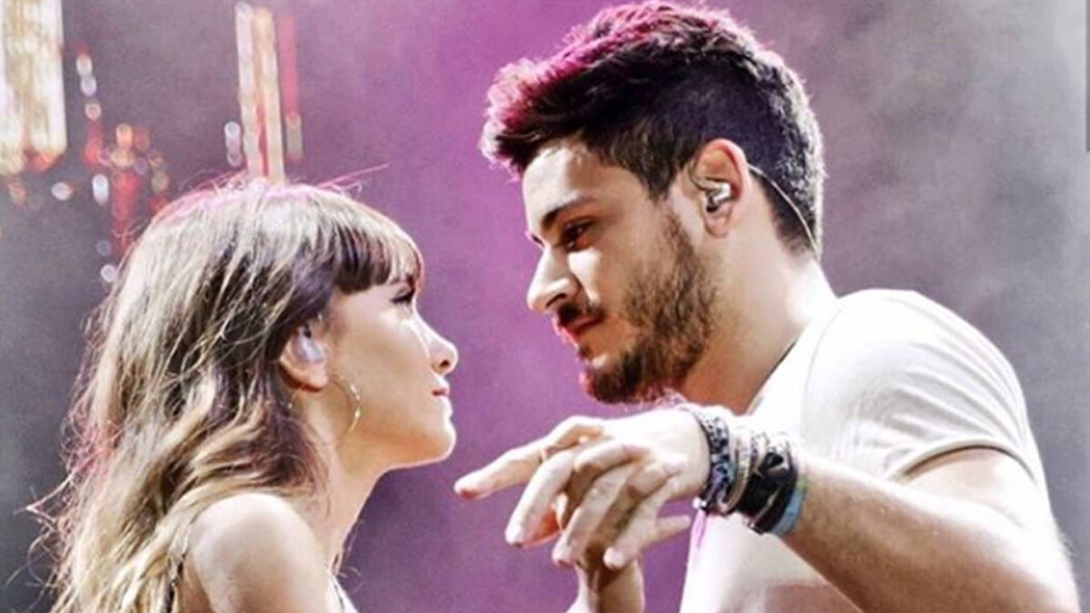Aitana Ocaña y Luis Cepeda durante un concierto de OT 2017. Foto Instagram