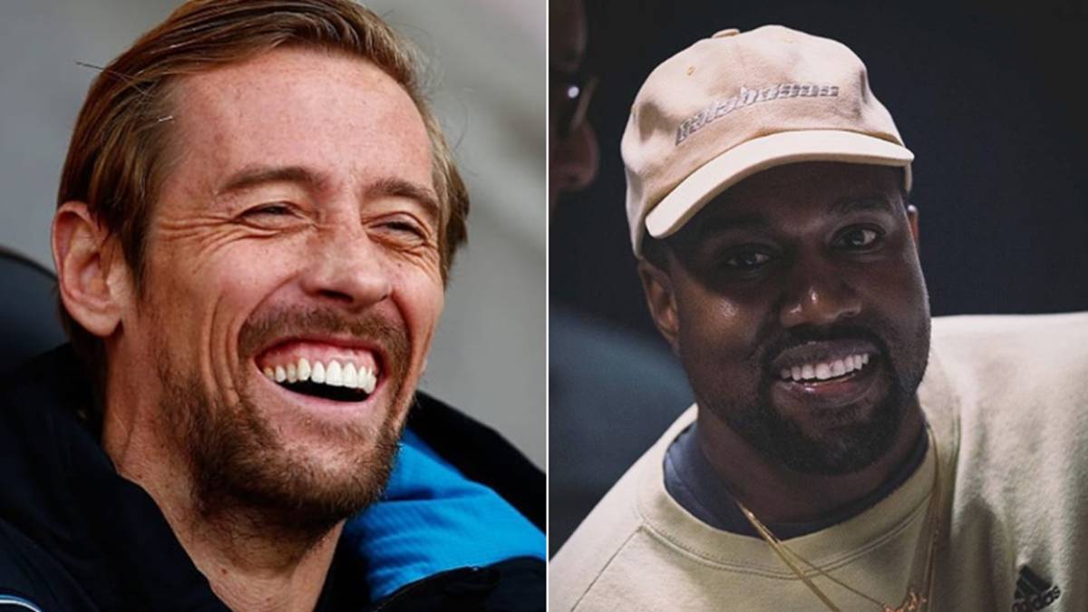 Imágenes del futbolista Peter Crouch y del rapero Kanye West. Fotos Instagram