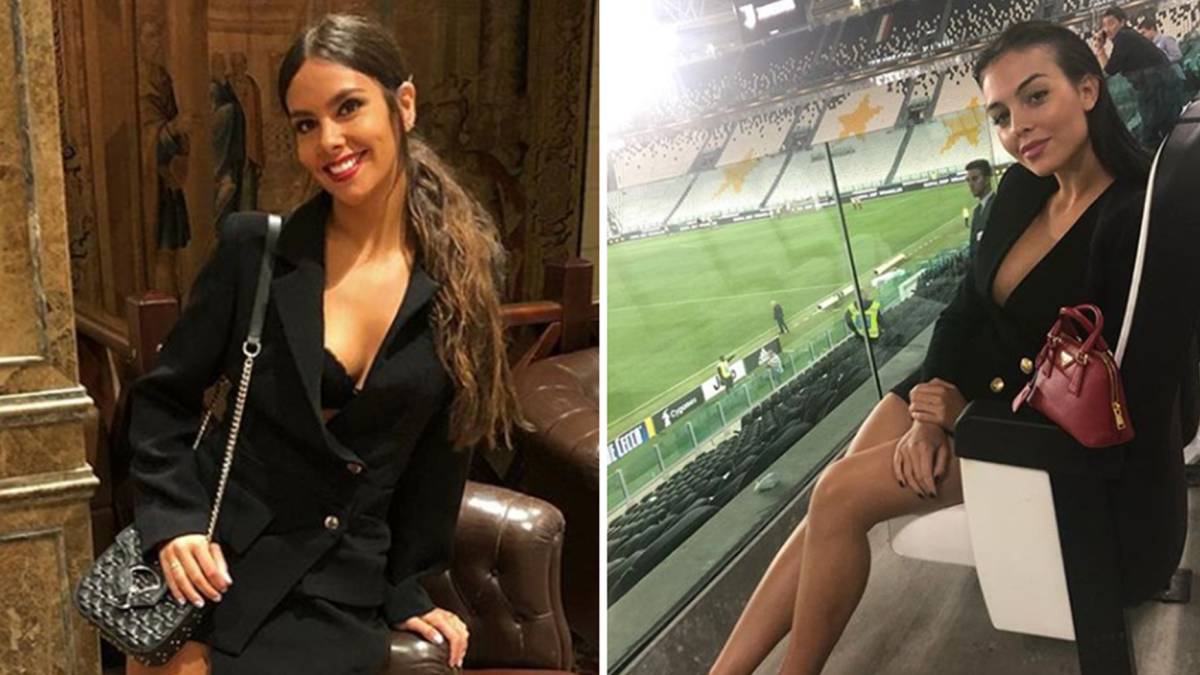 Imágenes de Cristina Pedroche y Georgina Rodríguez luciendo un look muy similar. Fotos Instagram