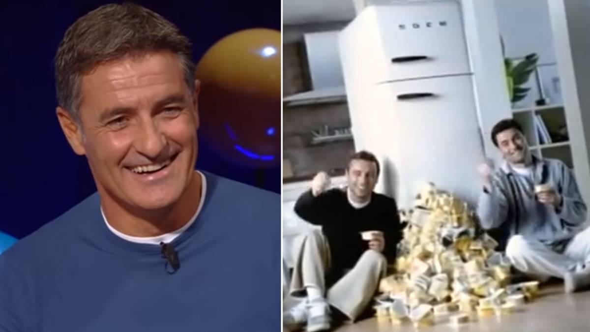 Míchel en "Ilustres Ignorantes" y en el anunció de Danone que protagonizó con Hristo Stoickhov. Capturas Youtube