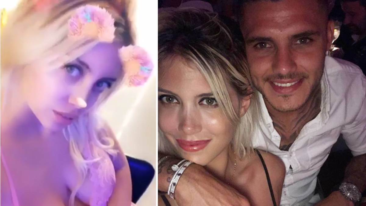 Imágenes de Wanda Nara luciendo el vestido sexy que le ha regalado Mauro Icardi y de los dos posando sonrientes. Fotos Instagram