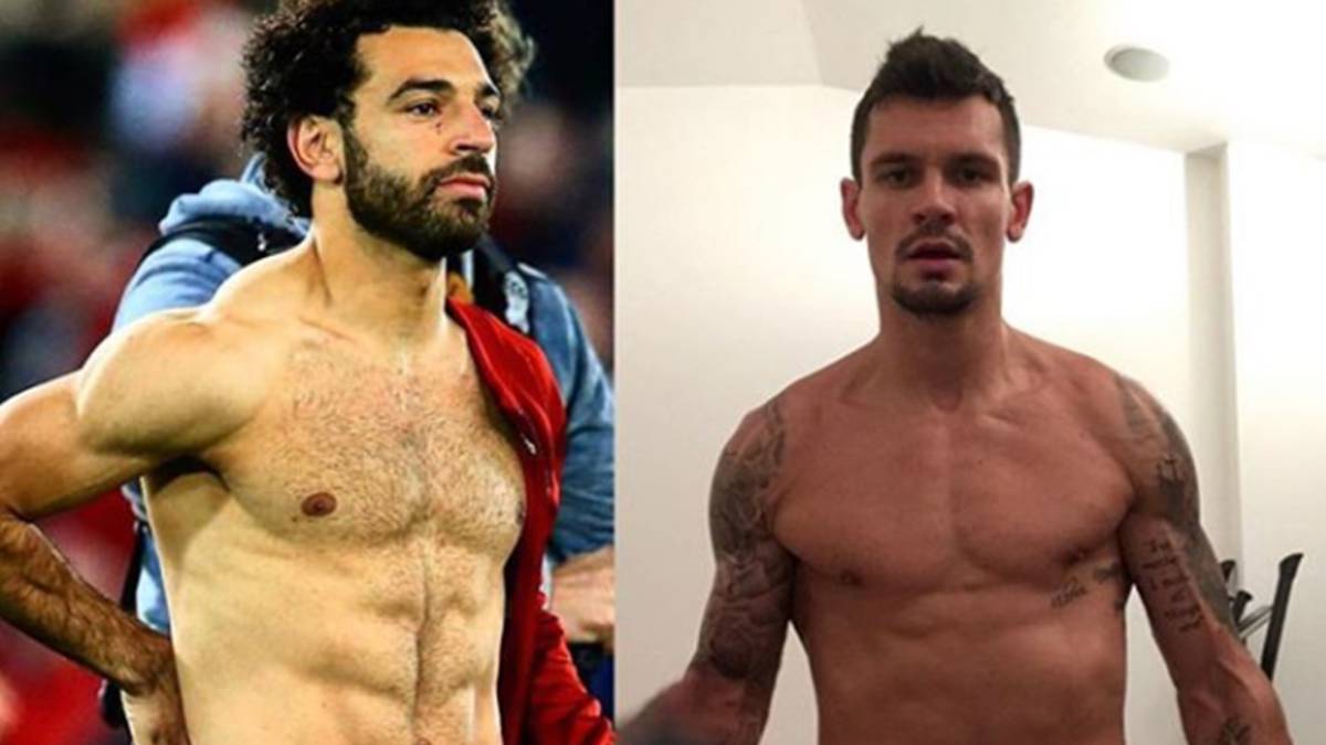 Imágenes de Mohamed Salah y Dejan Lovren sin camiseta. Foto Instagram @dejanlovren06