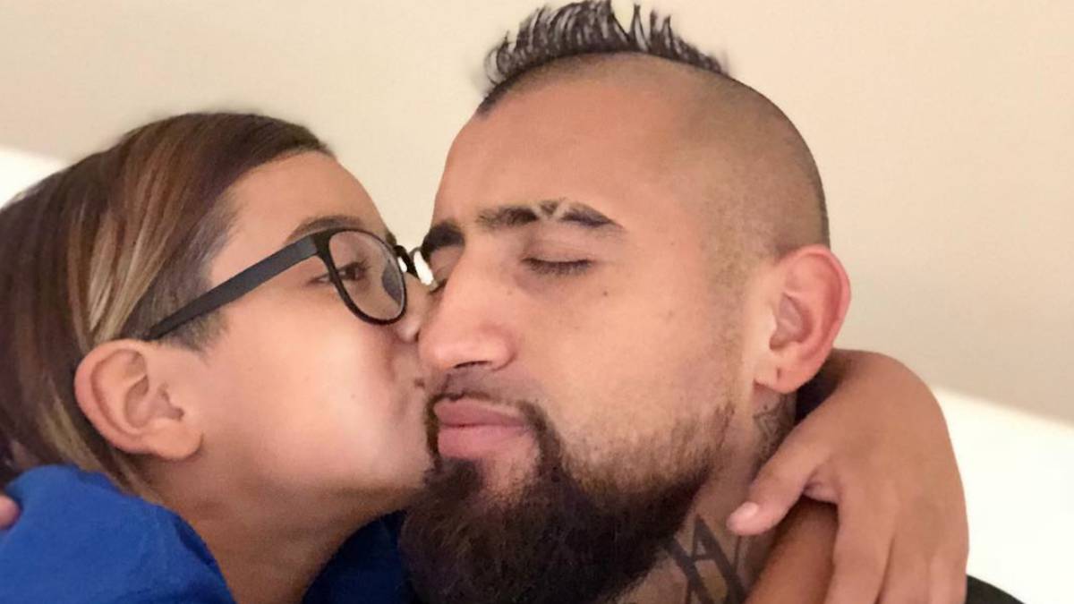 Arturo Vidal con Alonso Vidal.
