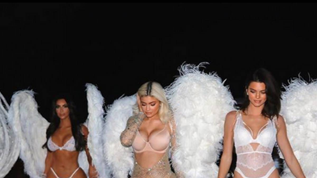 Las Kardashian lucen explosivas disfrazadas de los ángeles de Victoria’s Secret
