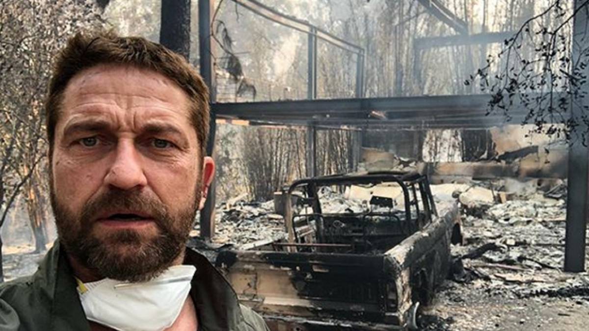 Gerard Butler se encuentra su casa de Malibú totalmente calcinada