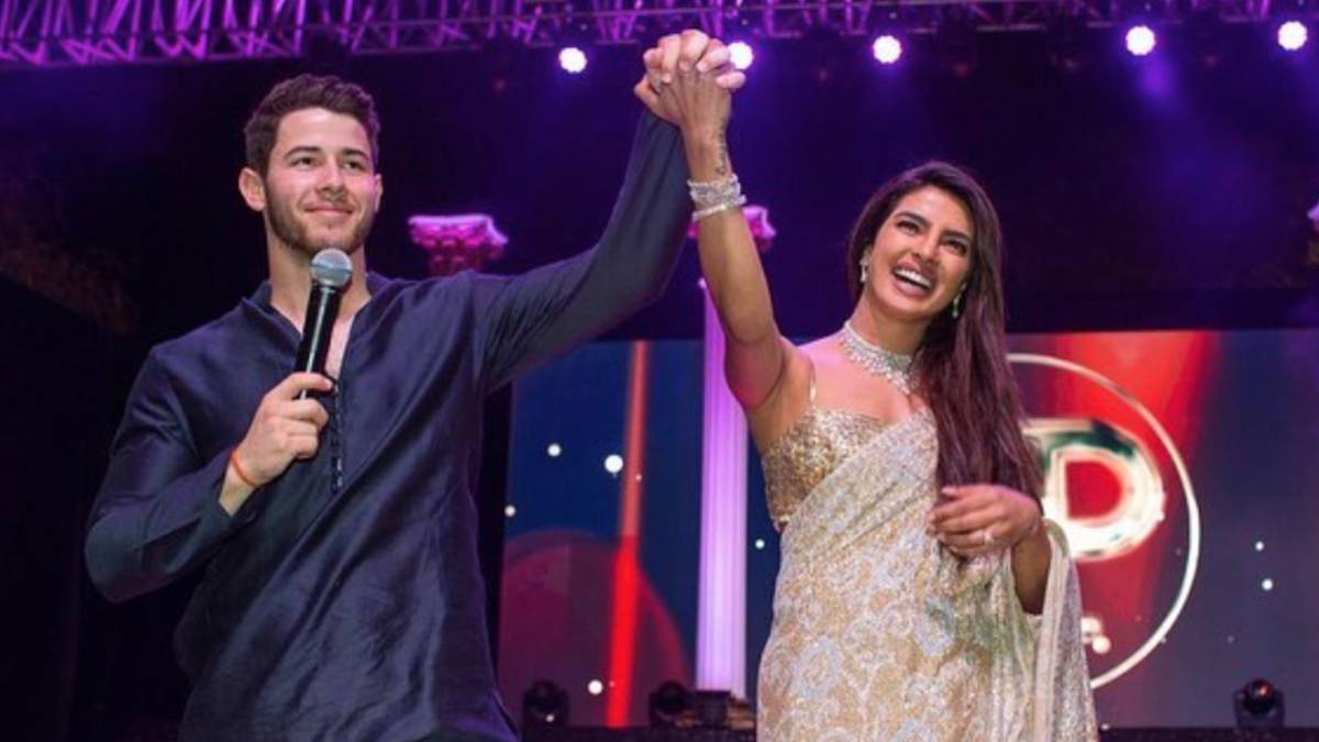 Nick Jonas y Priyanka Chopra en un momento de su boda.