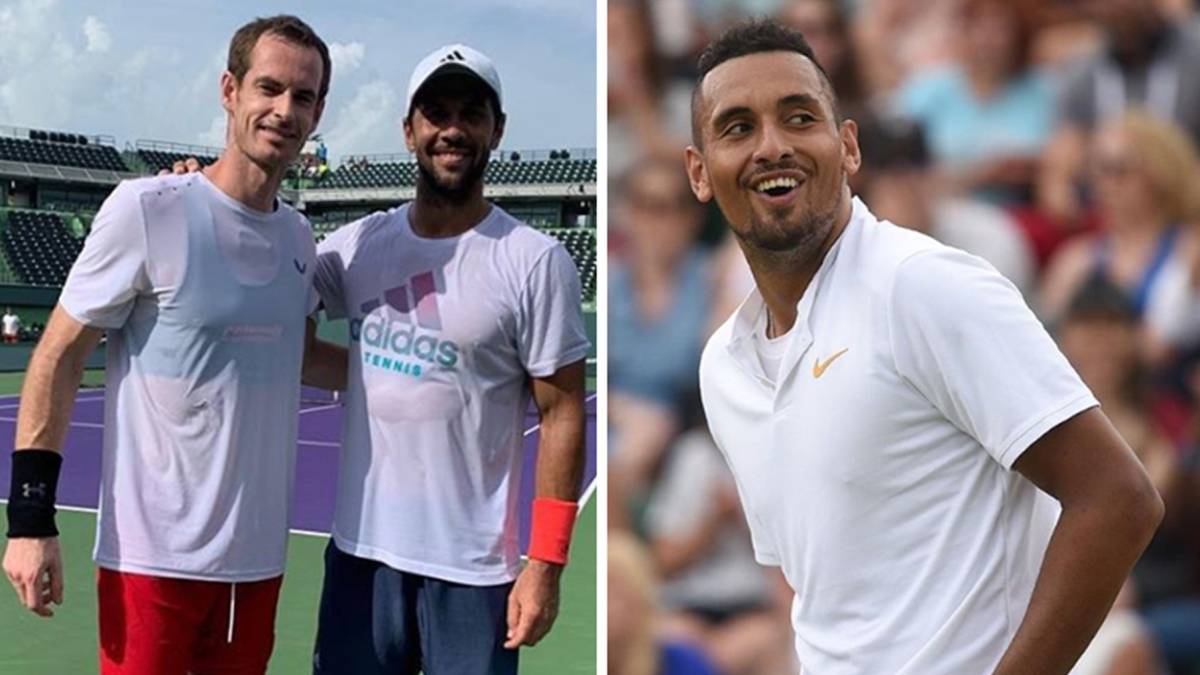 Imágenes de Andy Murray con Fernando Verdasco en diciembre de 2018 y de Nick Kyrgios durante un partido. Fotos Instagram
