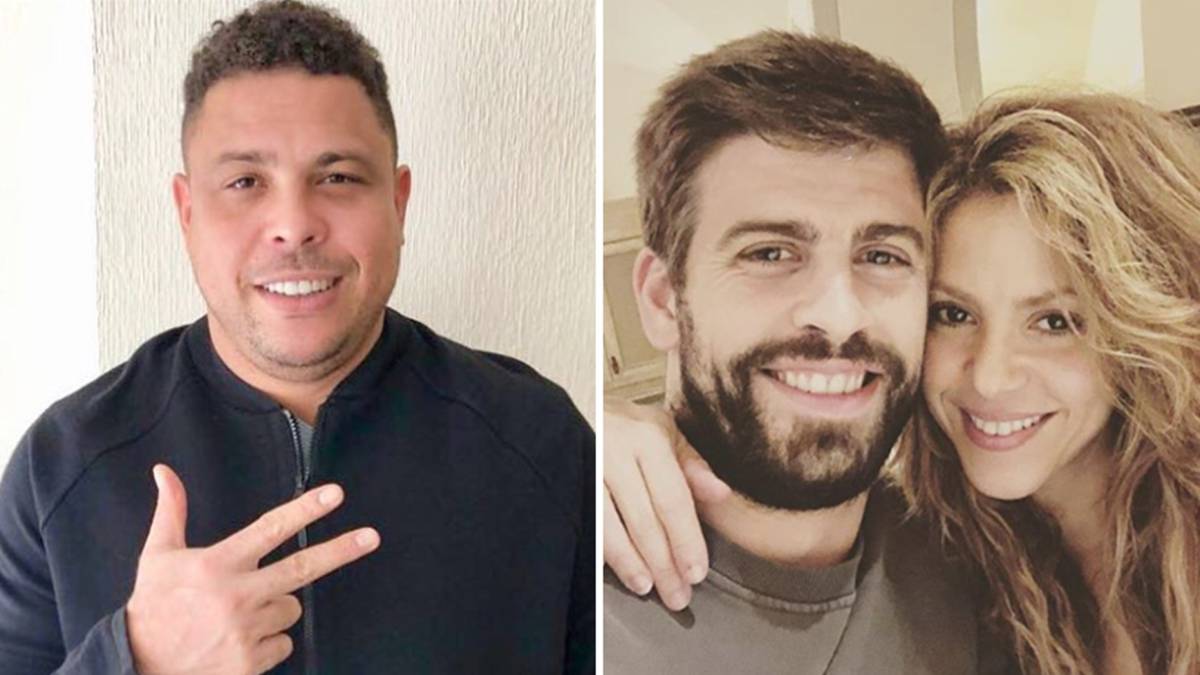 Imágenes de Ronaldo Nazario y de Gerard Piqué con Shakira. Fotos Instagram