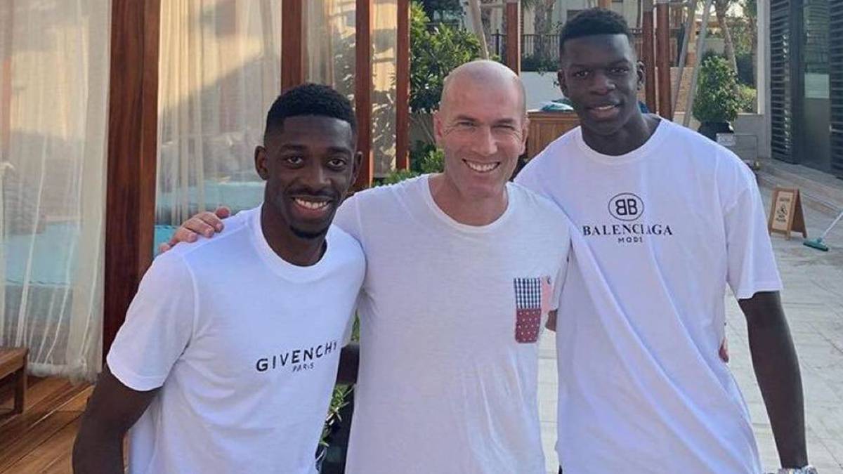 Dembélé coincide en Dubai de vacaciones con Zinedine Zidane