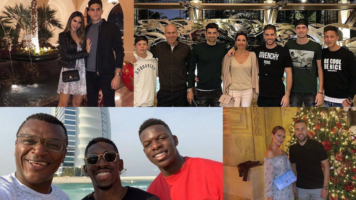Dubái: el paraíso navideño de los futbolistas y sus parejas; Alba, Busquets, Bartra...