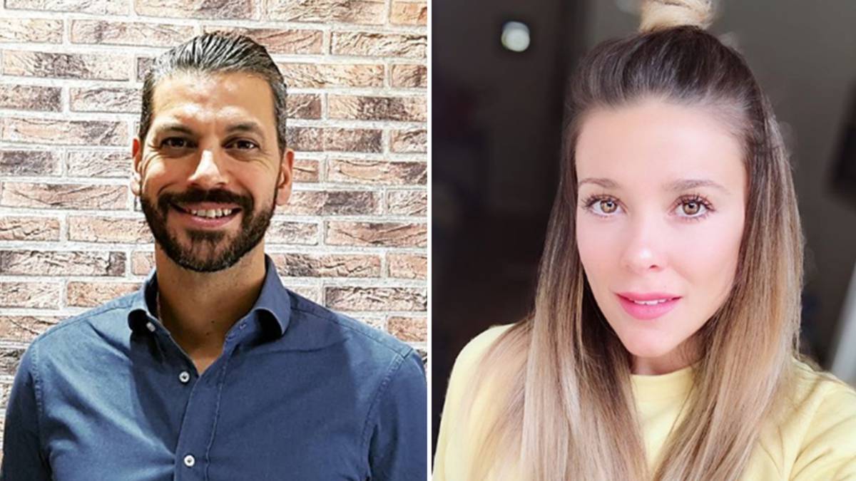 Imágenes de René Ramos, hermano y representante del futbolista Sergio Ramos, y de la cantante Lorena Gómez. Fotos Instagram