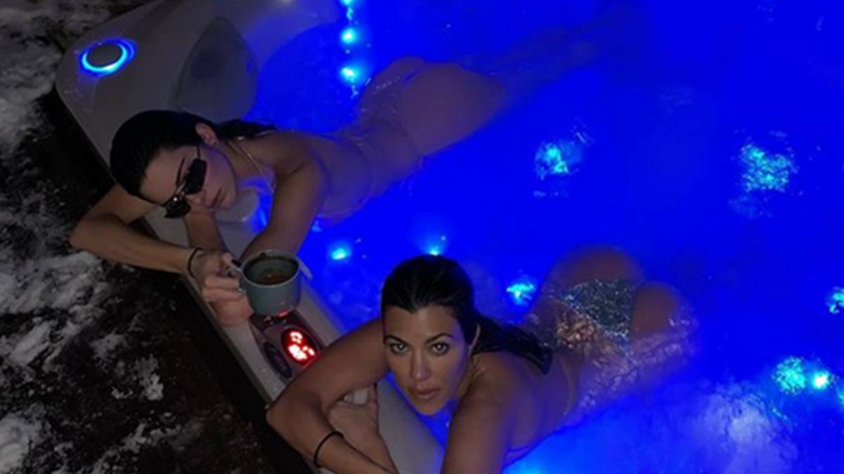 Las Kardashian-Jenner en bikini bajo cero durante su escapada a la nieve
